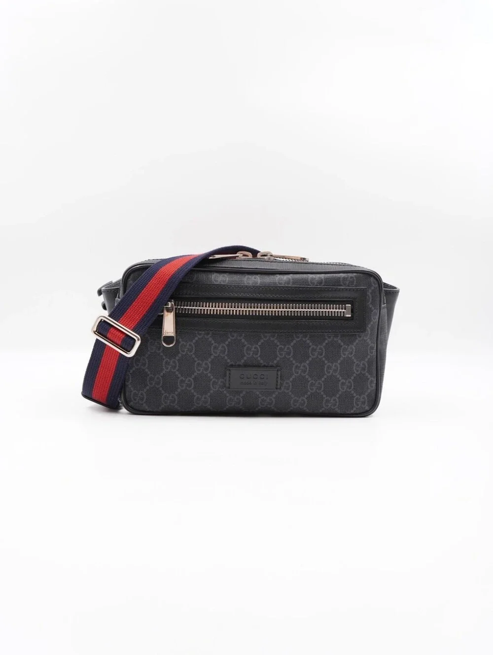 CN34 💟 GUCCI Soft GG Supreme Monogram Web Belt Bag